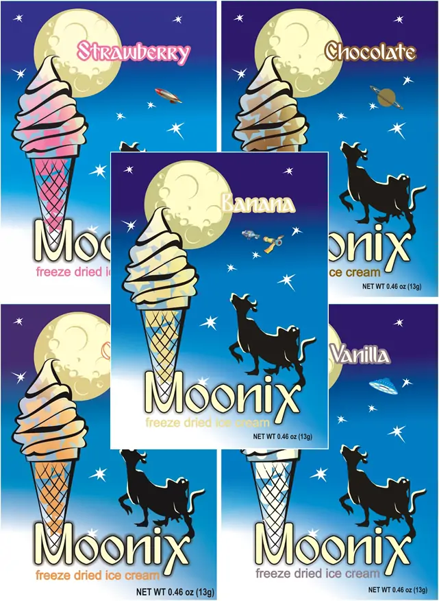 Moonix Banana Split Freeze Dried Ice Cream