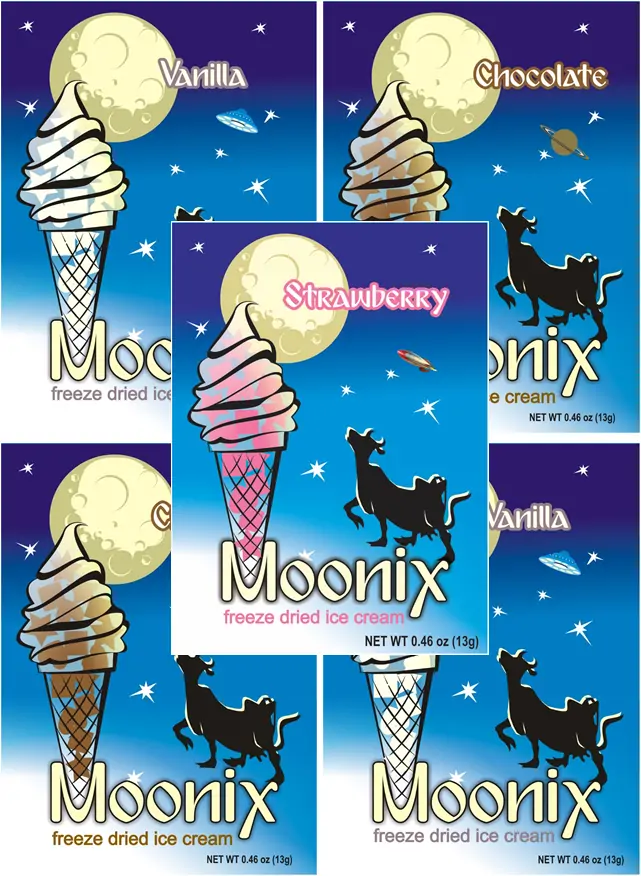 Freeze Dried Ice Cream Moonix Strawberry Flavour